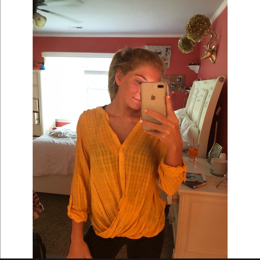 Vibrant yellow summer top